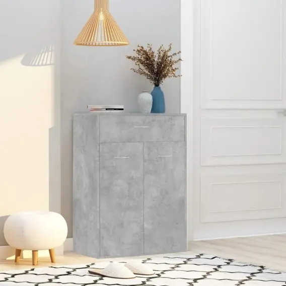 Szafka na buty, szarość betonu, 60x35x84 cm Lumarko! - Hurtownia wielobranżowa Lumarko Darmowy zwrot